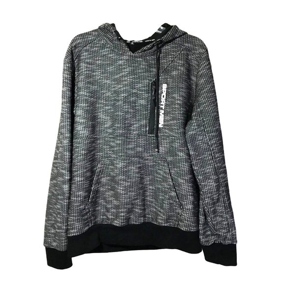 Best Classic Vogue Fashion Stay Pullover Hoodie In Gray Faux Tweed Mens Size XL - Picture 1 of 3